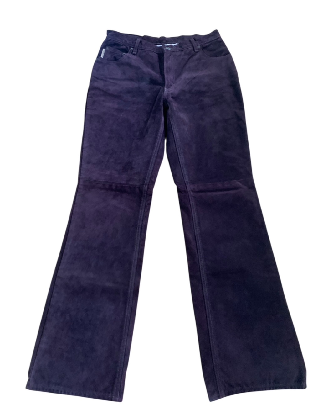 Women's Burgundy Skotts Suede Leather pants